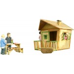 Casuta cu pridvor si podea din lemn Jesse PlayHouse - Casa din lemn de Joaca pentru copii AXI